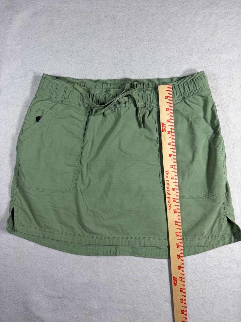 Title Nine Sage Green Adventure Skort Hiking Travel Drawstring Pockets Small - Picture 10 of 11